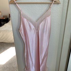 Pink Satin Nightgown